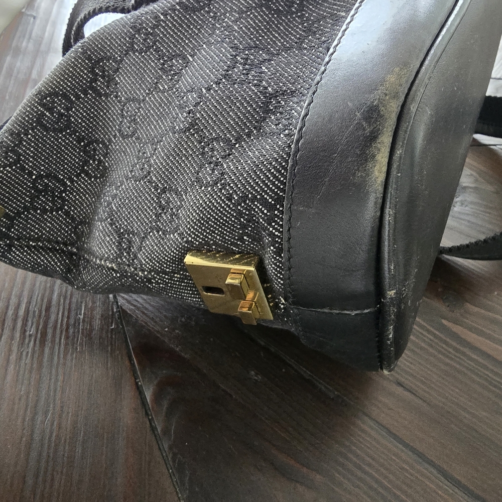 Gucci Black and Gray Monogram Bag - Picture 5 of 5